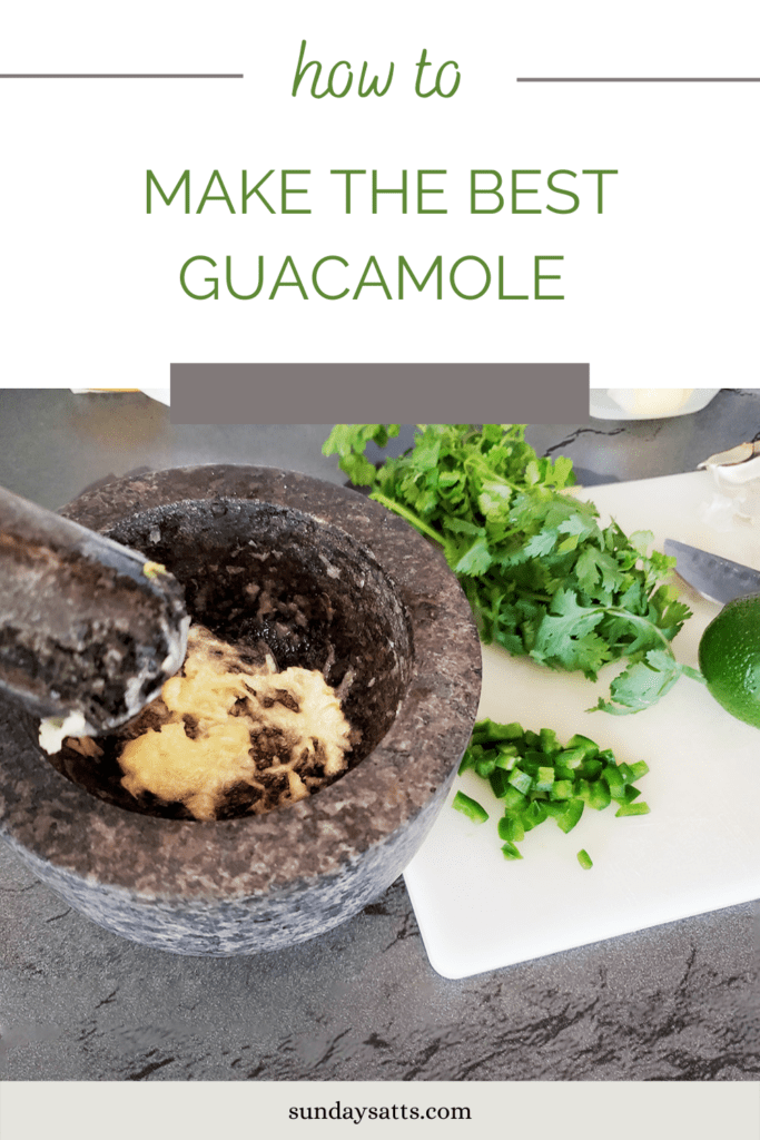 This is an image for Sundays at T's blog post on how to make the best guacamole. Click on this image to read more. 