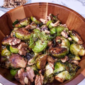 This is an image of the balsamic brussels sprouts from Sundays at T's.