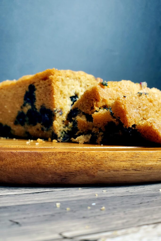 This is an image of Sundays at T's gluten-free blueberry loaf.