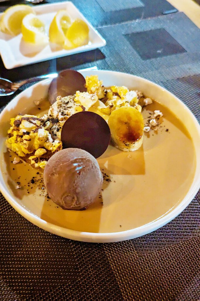 This is an image of the custard dessert from Dante Tremont in Cleveland, Ohio.