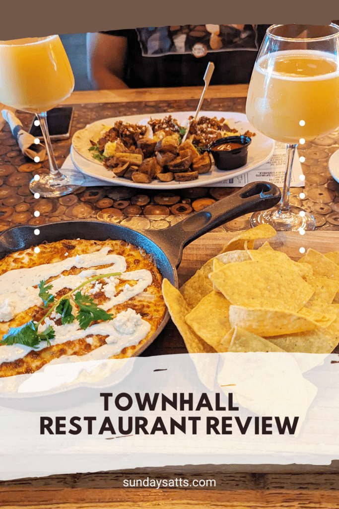 This is a Pinterest image for TownHall restaurant review in Cleveland, Ohio.