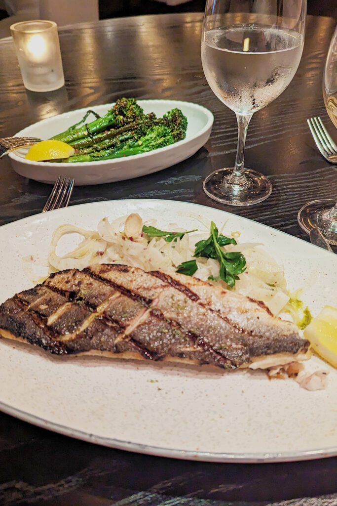 This is an image of the Mediterranean Branzino from RPM Italian in Washington, DC.