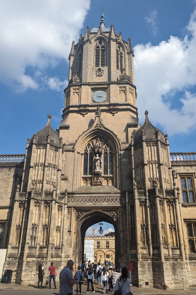 This is an image of Christ Church College at the University of Oxford.