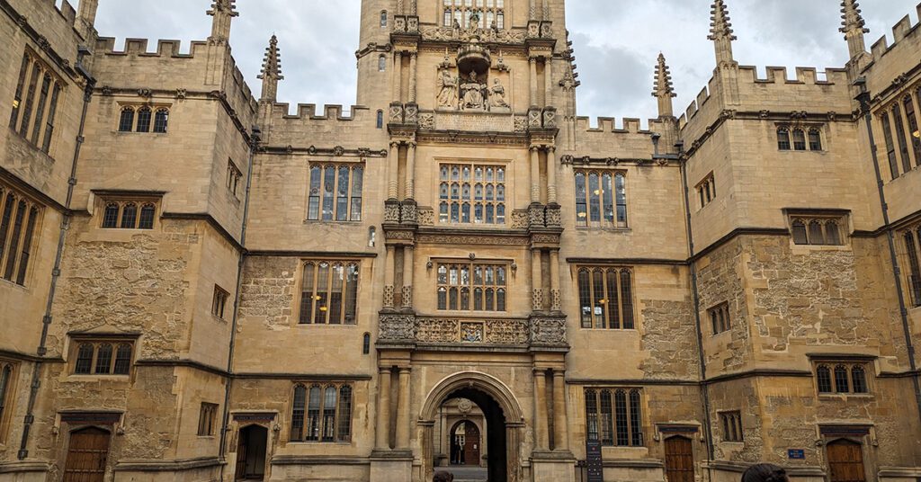 This is an image of the Bodleian Library at the University of Oxford.