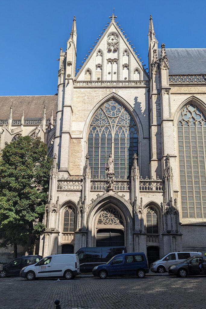 This is an image of the Cathedral of St. Michael & St. Gudula in Brussels, Belgium.