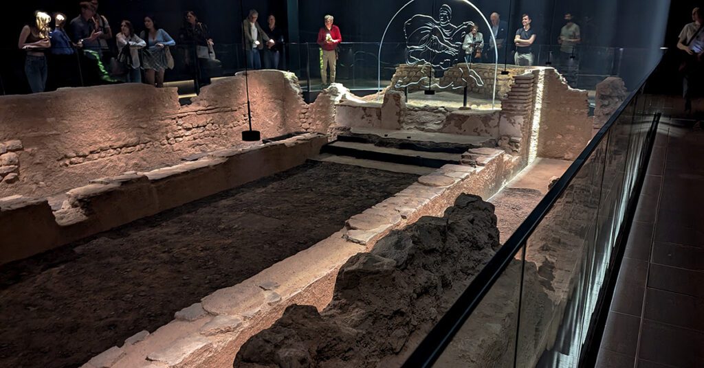 This is an image of the Temple of Mithras at the Mithraeum in London, England. Photo taken by T during her weekend in London as she is studying abroad at the University of Oxford.