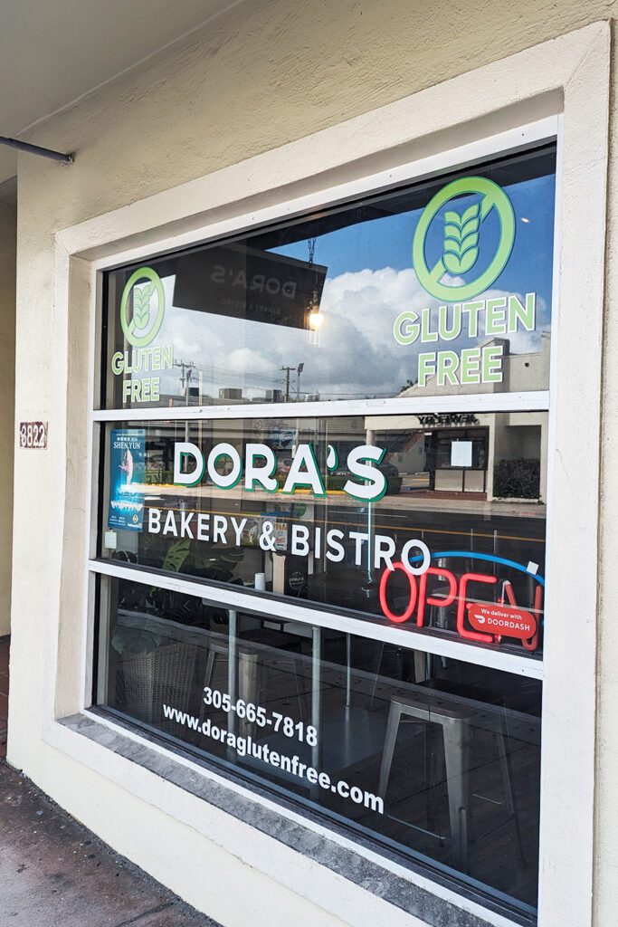 Dora's Bakery & Bistro is a dedicated gluten-free facility with a full menu and amazing gluten-free baked goods on display. If you are looking for gluten-free bakeries in Miami then you have to check out Dora's Bakery & Bistro